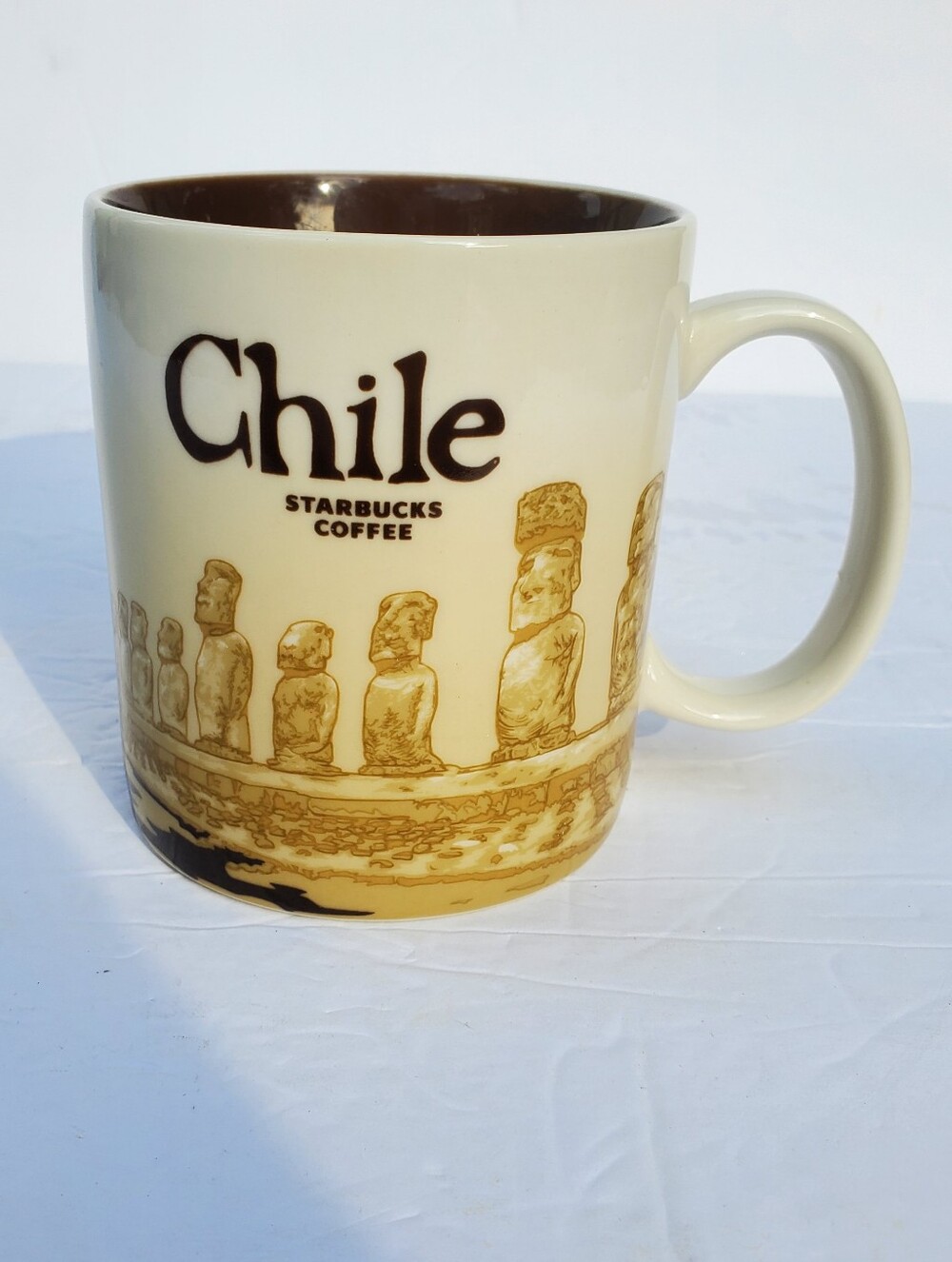 Starbucks Chile Coffee & Tea Mug 16 fl oz White/Brown 2012 Microwave Safe